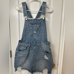 Denim overall dress